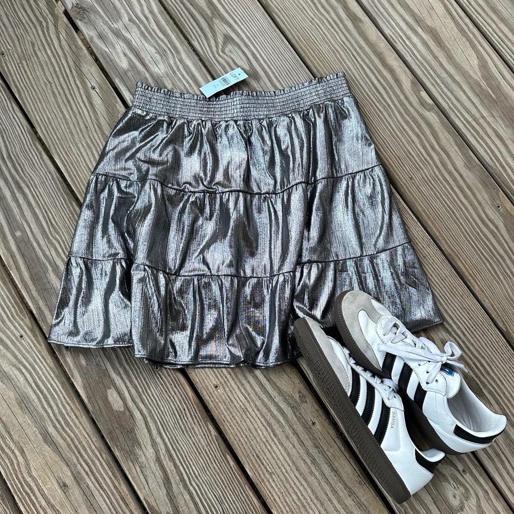 Ann Taylor Loft Skirt Sz M Metallic